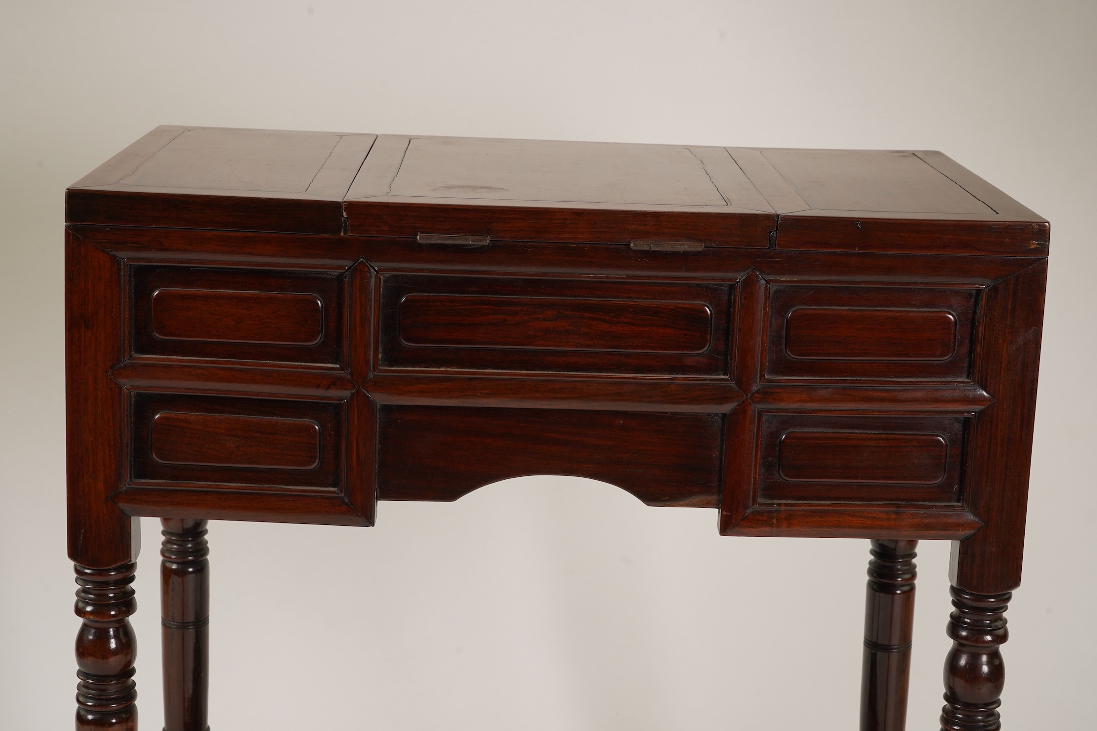 A Chinese hongmu dressing table, 19th century